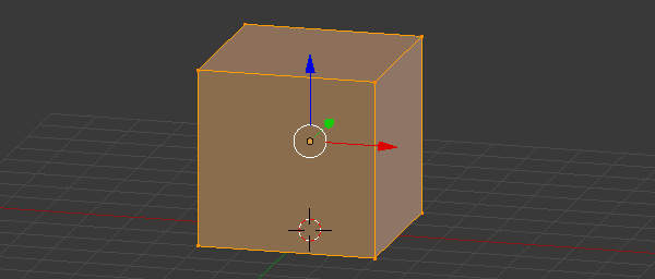 2. エディットモードの立方体